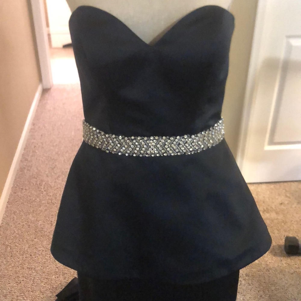 Jovani Fit and Flair Peplum beaded belt.